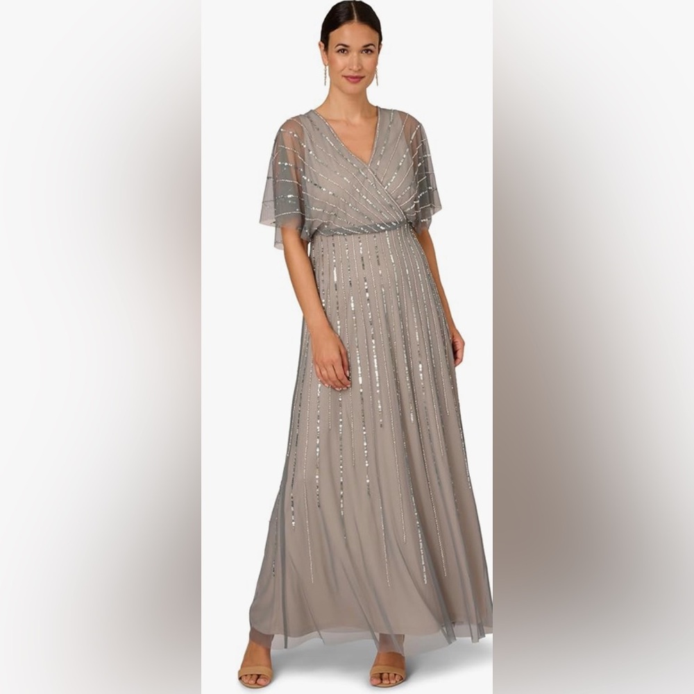 Adrianna Papell Sz 12P Evening Sequin Dress